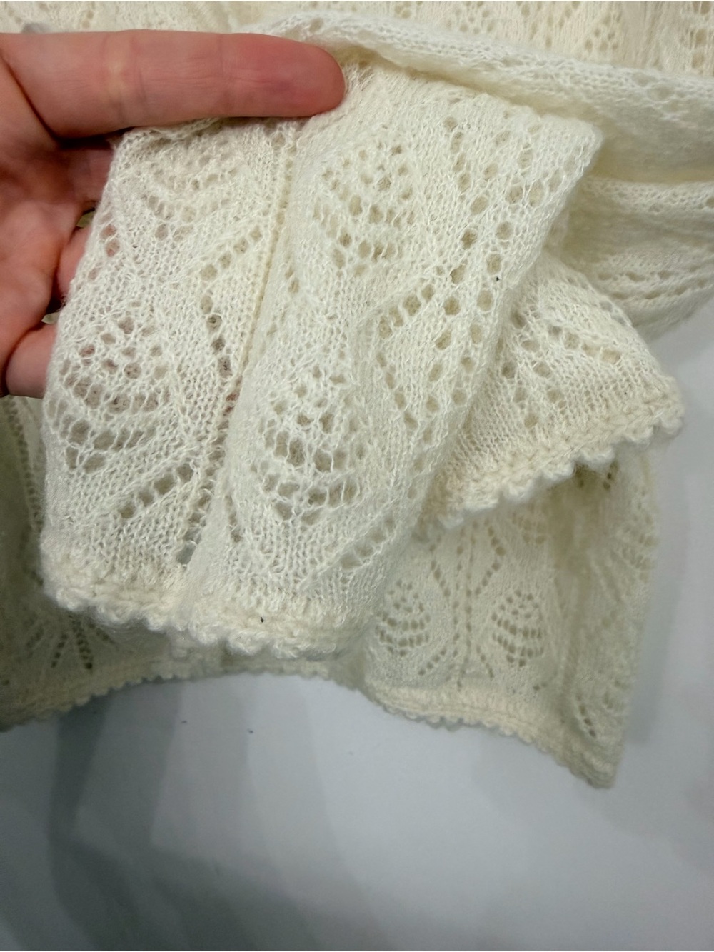DOEN Chandel Alpaca Blend Cardigan Jasmine Flower Cream Size Medium - Picture 9 of 15